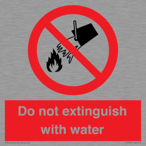 Do not extinguish with water